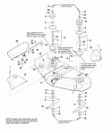 44 Mower Deck - Housing Arbors  Blades Diagram and Parts List for 1692427  Simplicity Lawn Tractor