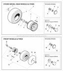 Wheels  Tires Group (985100 985101 985102 985103 985104 985105 985106) Diagram and Parts List for 1692769  Simplicity Lawn Tractor