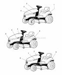 Decals Group - Brand  Model (985100 985101 985102 985103 985104 985105 985106) Diagram and Parts List for 1692769  Simplicity Lawn Tractor
