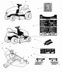 Decals Group - Safety  Common (985100 985101 985102 985103 985104 985105 985106) Diagram and Parts List for 1692769  Simplicity Lawn Tractor