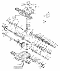 Transaxle Service Parts Diagram and Parts List for 1692761  Simplicity Lawn Tractor