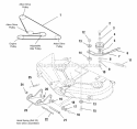 44 Mower Deck - Clutch  Support Diagram and Parts List for 1692836  Simplicity Lawn Tractor