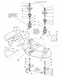 44 Mower Deck - Housing Arbors  Blades Diagram and Parts List for 1692836  Simplicity Lawn Tractor