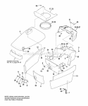 Hood Grille  Dash Group Diagram and Parts List for 1692727  Simplicity Lawn Tractor