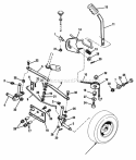 Steering  Lift Diagram and Parts List for 1692550  Simplicity Lawn Tractor