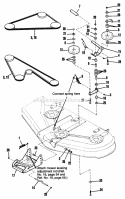 44  50 Mower - Clutch  Support Diagram and Parts List for 1692439  Simplicity Lawn Tractor
