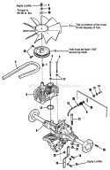 Transmission  Pump Diagram and Parts List for 1692571  Simplicity Lawn Tractor