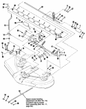50 Mower - Height Adjustment  Roller Diagram and Parts List for 1692045  Simplicity Lawn Tractor