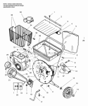 Hopper  Engine Group (Export Models) Diagram and Parts List for 1692903  Simplicity Chipper Shredder
