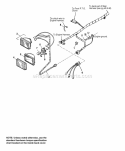 Front Wiring Harness Diagram and Parts List for 1692454  Simplicity Lawn Tractor