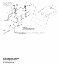 Fuel Tank Group Diagram and Parts List for 1692454  Simplicity Lawn Tractor