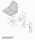 Seat Diagram and Parts List for 1692454  Simplicity Lawn Tractor