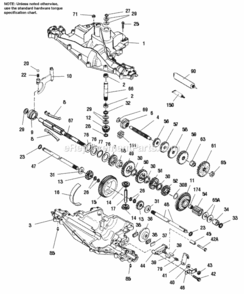 Transmission Service Parts - Peerless 915-016D Diagram and Parts List for 1693043  Simplicity Lawn Tractor