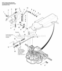Transmission - Control Rod Group Diagram and Parts List for 1692781  Simplicity Lawn Tractor