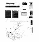 Decals Diagram and Parts List for 1693207  Simplicity Tiller
