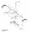 Hood Drag Stake  Bolo Tines Diagram and Parts List for 1693207  Simplicity Tiller