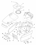Hood Grille  Dash - Air Cooled Models Diagram and Parts List for 1692701  Simplicity Lawn Tractor