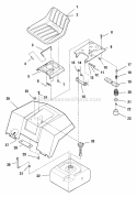Seat Deck  Fuel Tank Diagram and Parts List for 1693256  Simplicity Lawn Tractor