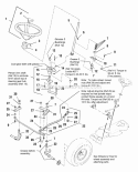 Steering Diagram and Parts List for 1693256  Simplicity Lawn Tractor