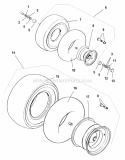 Wheels  Tires Diagram and Parts List for 1693256  Simplicity Lawn Tractor