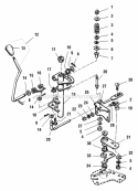Hand Controls Diagram and Parts List for 1693256  Simplicity Lawn Tractor