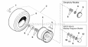 Rear Wheels  Tires Diagram and Parts List for 1692836  Simplicity Lawn Tractor