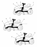 Decals - Brand  Model Diagram and Parts List for 1692836  Simplicity Lawn Tractor