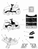 Decals - Safety  Common Diagram and Parts List for 1692836  Simplicity Lawn Tractor