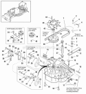 Drive  Belt Group Diagram and Parts List for 1692836  Simplicity Lawn Tractor