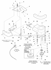 Engine Group - Electric Clutch - 11Hp  13Hp Briggs  Stratton Models (E985084) Diagram and Parts List for 1693315  Simplicity Lawn Tractor