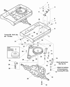 Transmission Group - Gear Transaxle - Peerless 915-016D (984410) Diagram and Parts List for 1693316  Simplicity Lawn Tractor