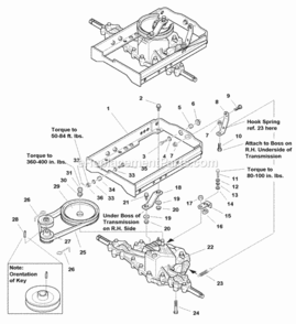 Transmission Group - Hydro Transaxle - Hydro-Gear 311-0500 (984412) Diagram and Parts List for 1693317  Simplicity Lawn Tractor