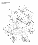 38 Mower Deck - Height Adjustment  Gauge Wheels Diagram and Parts List for 1693075  Simplicity Lawn Tractor