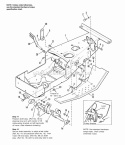 Frame  Footrest Group Diagram and Parts List for 1692799  Simplicity Lawn Tractor