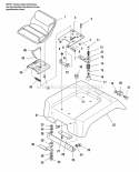 Seat  Deck Group - Later Models Diagram and Parts List for 1693408  Simplicity Lawn Tractor