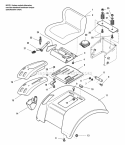 Seat  Seat Deck - Early Models (1693074-1693104) Diagram and Parts List for 1693074  Simplicity Lawn Tractor