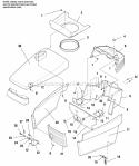 Hood Grille  Dash Diagram and Parts List for 1693061  Simplicity Lawn Tractor