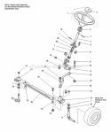 Steering Diagram and Parts List for 1693074  Simplicity Lawn Tractor