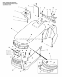 Hood Dash  Fuel Tank Diagram and Parts List for 1693074  Simplicity Lawn Tractor