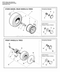 Hydro Models Wheels  Tires Diagram and Parts List for 1693080  Simplicity Lawn Tractor