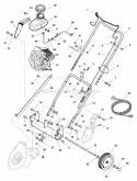 Frame Handles  Engine Group - Later Models (985673) Diagram and Parts List for 1692978  Simplicity Snow Blower