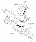 Auger Housing And Chute Diagram and Parts List for 1692680  Simplicity Snow Blower