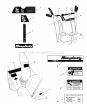 Decals Diagram and Parts List for 1692680  Simplicity Snow Blower