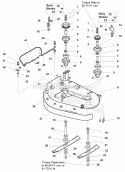 38 Mower Deck - Housing Arbors  Blades (985721) Diagram and Parts List for 1692898  Simplicity Lawn Tractor