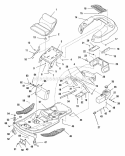 Frame Body  Fuel System Group Diagram and Parts List for 1692898  Simplicity Lawn Tractor