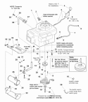 Engine Group - Electric Clutch - 17Hp Briggs  Stratton (E985718) Diagram and Parts List for 1693694  Simplicity Lawn Tractor