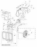 Engine Mount Belts  Wheels Group (985762) Diagram and Parts List for 1693705  Simplicity Tiller