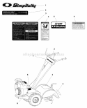 Decal Group (985823) Diagram and Parts List for 1693847  Simplicity Tiller