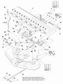 44 Mower Deck - Height Adjustment  Roller Bar Group (984324) Diagram and Parts List for 1693858  Simplicity Lawn Tractor