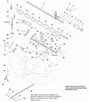50 Mower Deck - Height Adjustment  Roller Bar Group (985420) Diagram and Parts List for 1693605  Simplicity Lawn Tractor